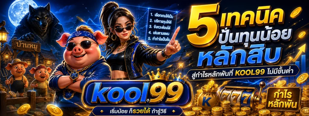 4 เทคนิคปั้นทุนน้อยหลักสิบ สู่กำไรหลักพันที่ kool99 ไม่มีขั้นต่ำ